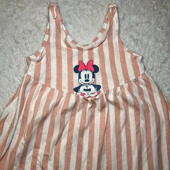 Girls Disney Striped dress with Minnie Mouse print - Picture 3 of 4